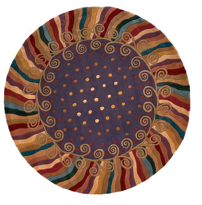 Momeni NEW WAVE Purple Round 71 X 71 Area Rug NEWWANW-12PUR790R 804-94015 Image 0