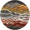 Momeni NEW WAVE Green Round 71 X 71 Area Rug NEWWANW144GRY790R 804-94065 Thumb 0