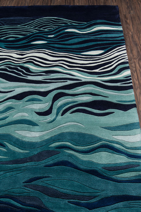 Momeni NEW WAVE Blue 80 X 110 Area Rug NEWWANW144NVY80B0 804-94076 Image 2