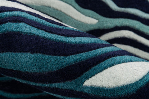 Momeni NEW WAVE Blue 80 X 110 Area Rug NEWWANW144NVY80B0 804-94076 Image 3