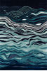 Momeni NEW WAVE Blue 80 X 110 Area Rug NEWWANW144NVY80B0 804-94076 Thumb 0