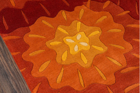 Momeni NEW WAVE Orange Round 51 X 51 Area Rug NEWWANW-69ORG590R 804-94323 Image 1