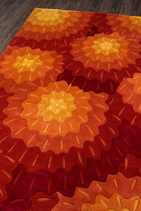 Momeni NEW WAVE Orange Round 51 X 51 Area Rug NEWWANW-69ORG590R 804-94323 Image 2