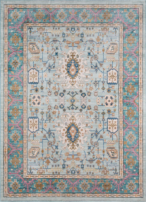 Momeni RUSTIC ROMANCE Blue 80 X 100 Area Rug RUSTIRR-05TEL80A2 804-94956 Image 0