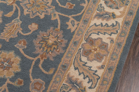 Momeni TUDOR Blue 50 X 71 Area Rug TUDORTUD-1BLU5076 804-95389 Image 1