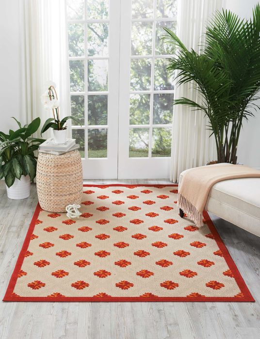 Nourison ALOHA Red 96 X 130 Area Rug 99446242082 805-95859 Image 1