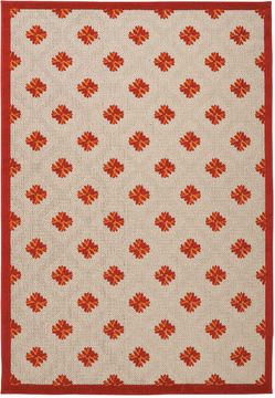 Nourison ALOHA Red Rectangle 10x13 ft polypropylene Carpet 95859