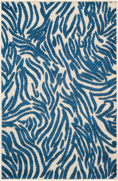 Nourison Aloha Blue Rectangle 3x4 ft Polypropylene Carpet 95885