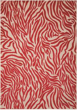 Nourison Aloha Red Rectangle 4x6 ft Polypropylene Carpet 95895