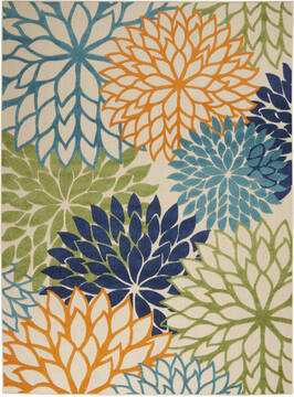 Nourison Aloha Multicolor Rectangle 10x13 ft Polypropylene Carpet 95908