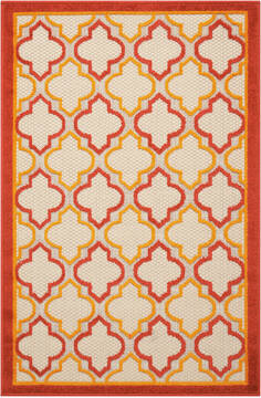Nourison Aloha Red Rectangle 3x4 ft Polypropylene Carpet 95914