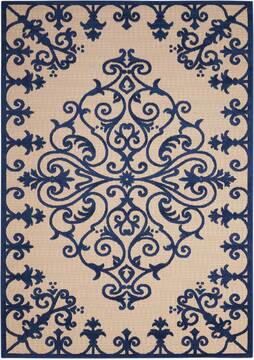 Nourison Aloha Blue Rectangle 10x13 ft Polypropylene Carpet 95933
