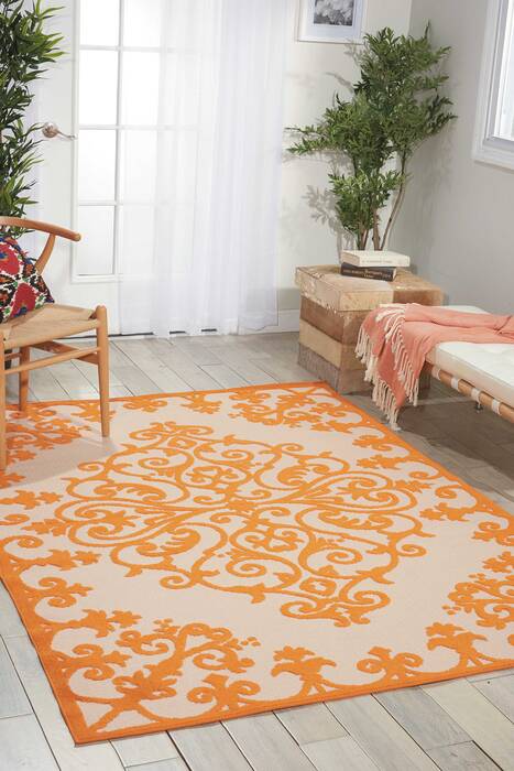 Nourison Aloha Orange 96 X 130 Area Rug 805-95937 Image 3
