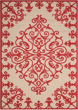 Nourison Aloha Red Rectangle 8x10 ft Polypropylene Carpet 95941