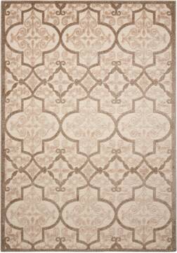 Nourison Aloha Beige Rectangle 4x6 ft Polypropylene Carpet 95943