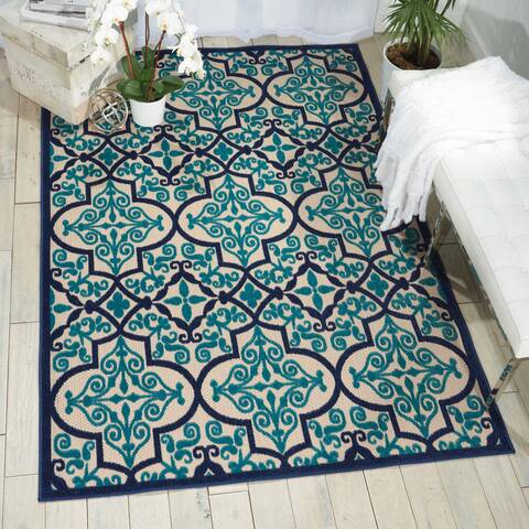 Nourison Aloha Blue 96 X 130 Area Rug 805-95950 Image 3