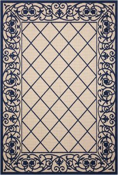 Nourison ALOHA Blue Rectangle 10x13 ft polypropylene Carpet 95966