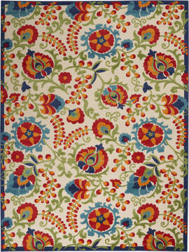 Nourison Aloha Multicolor Rectangle 10x13 ft Polypropylene Carpet 95970