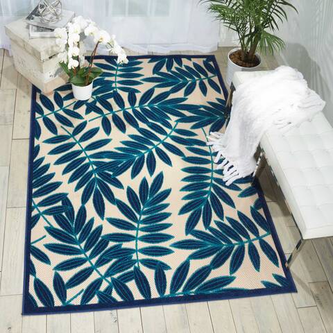 Alloha Blue In/out 3x4 Area Rug, Outdoor - Rugs