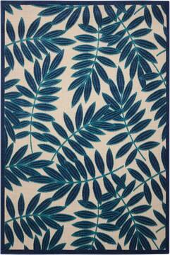 Nourison Aloha Blue Rectangle 8x10 ft Polypropylene Carpet 95977