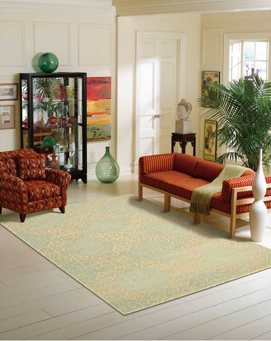 Nourison Ambrose Green 79 X 99 Area Rug 805-95984 Image 3