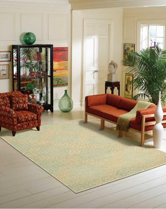 Nourison AMBROSE Green 86 X 116 Area Rug 99446046895 805-95985 Image 1