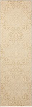 Nourison AMBROSE Beige Runner 6 to 9 ft Wool Carpet 95987