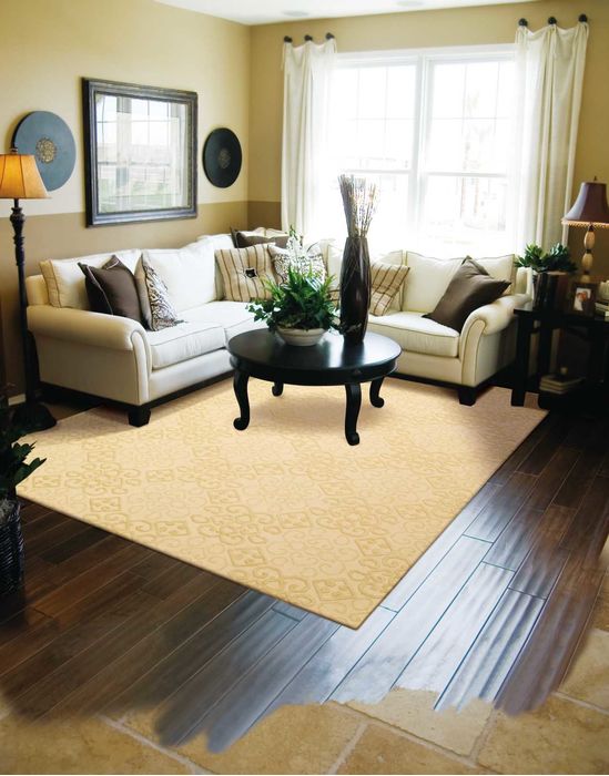 Nourison AMBROSE Beige 86 X 116 Area Rug 99446047083 805-95991 Image 1