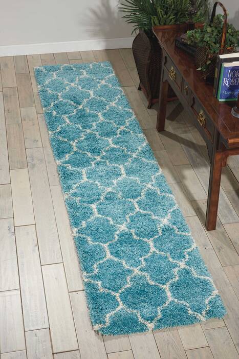 Nourison Amore Blue Runner 22 X 76 Area Rug 805-96050 Image 3
