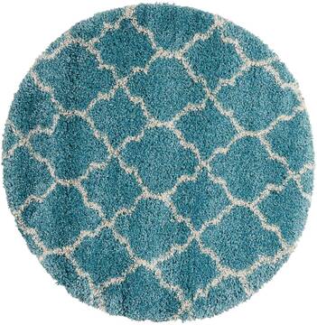 Nourison Amore Blue Round 3'11" X 3'11" Area Rug  805-96051