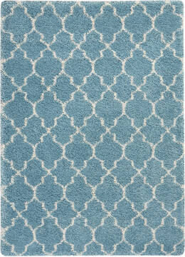 Nourison Amore Blue Rectangle 4x6 ft Polypropylene Carpet 96052