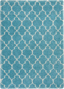 Nourison Amore Blue Rectangle 5x7 ft Polypropylene Carpet 96054