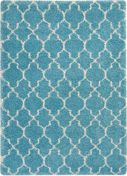 Nourison Amore Blue Rectangle 5x7 ft Polypropylene Carpet 96054