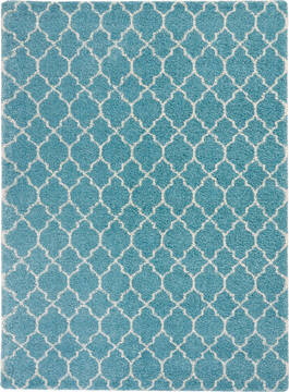 Nourison Amore Blue Rectangle 8x11 ft Polypropylene Carpet 96058