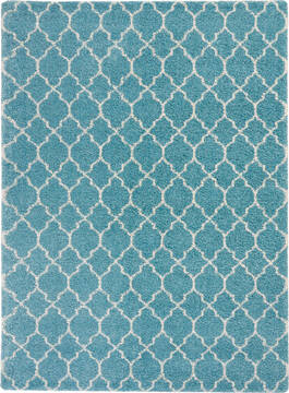 Nourison Amore Blue Rectangle 8x11 ft Polypropylene Carpet 96058