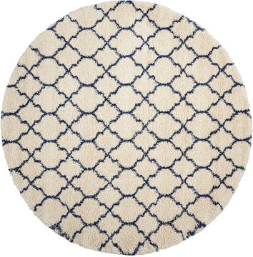 Nourison Amore Beige Round 7 to 8 ft Polypropylene Carpet 96098