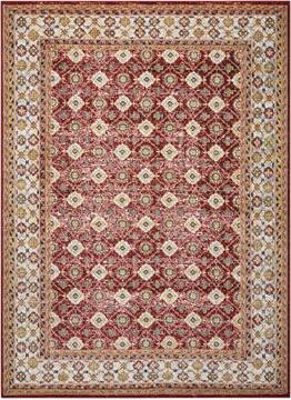 Nourison Aria Red Rectangle 5x7 ft Polypropylene Carpet 96204