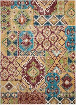 Nourison Aria Multicolor Rectangle 5x7 ft Polypropylene Carpet 96225