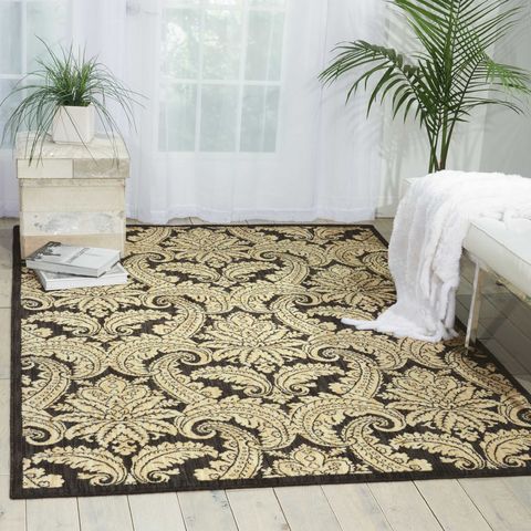 Nourison ARISTO Black 93 X 129 Area Rug 99446240750 805-96246 Image 1