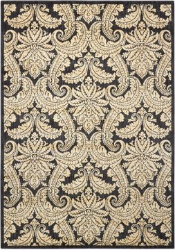 Nourison ARISTO Black Rectangle 9x13 ft polyester Carpet 96246