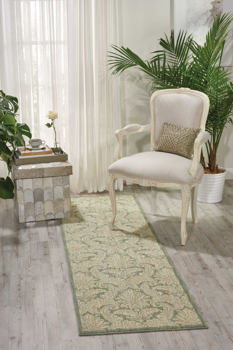 Nourison ARISTO Green Runner 22 X 76 Area Rug 99446240798 805-96247 Image 1