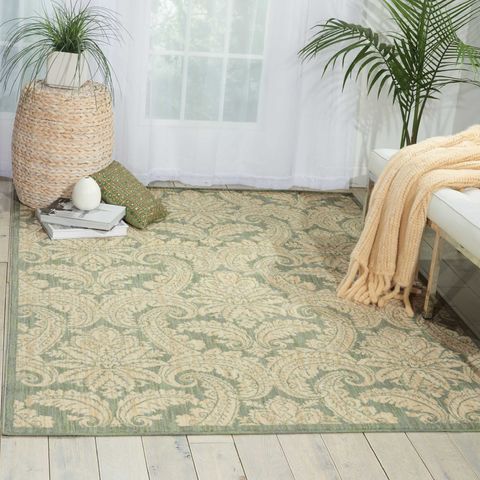 Nourison ARISTO Green 93 X 129 Area Rug 99446240897 805-96251 Image 1