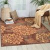 Nourison ARISTO Brown 79 X 1010 Area Rug 99446241009 805-96263 Thumb 1