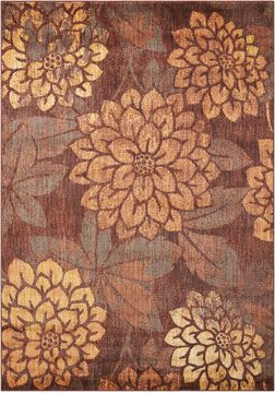 Nourison ARISTO Brown Rectangle 8x11 ft polyester Carpet 96263