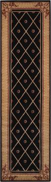 Nourison Ashton House Black Runner 6 ft and Smaller Wool Carpet 96280