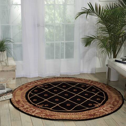 Nourison Ashton House Black Round 56 X 56 Area Rug 805-96283 Image 3