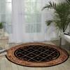 Nourison Ashton House Black Round 56 X 56 Area Rug 805-96283 Thumb 3