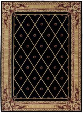 Nourison Ashton House Black Rectangle 5x8 ft Wool Carpet 96284