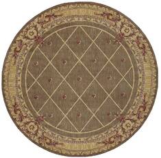 Nourison Ashton House Brown Round 7 to 8 ft Wool Carpet 96303