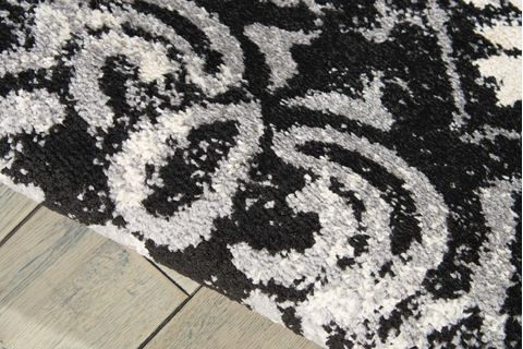 Nourison ATASH Black Runner 22 X 73 Area Rug 99446267207 805-96355 Image 4
